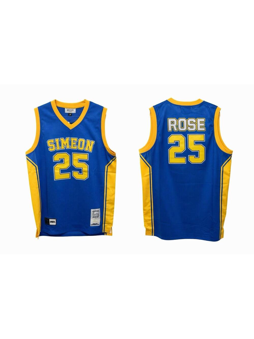 Men’s Derrick Rose Simeon High School Basketball Jersey Royal Blue 2XL